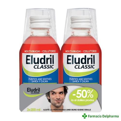 Apa de gura Eludril Classic 2 x 500ml, Pierre Fabre